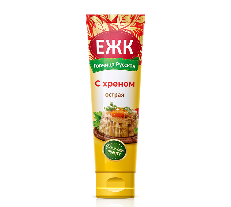 Горчица 130г ЕЖК Русская с хреном